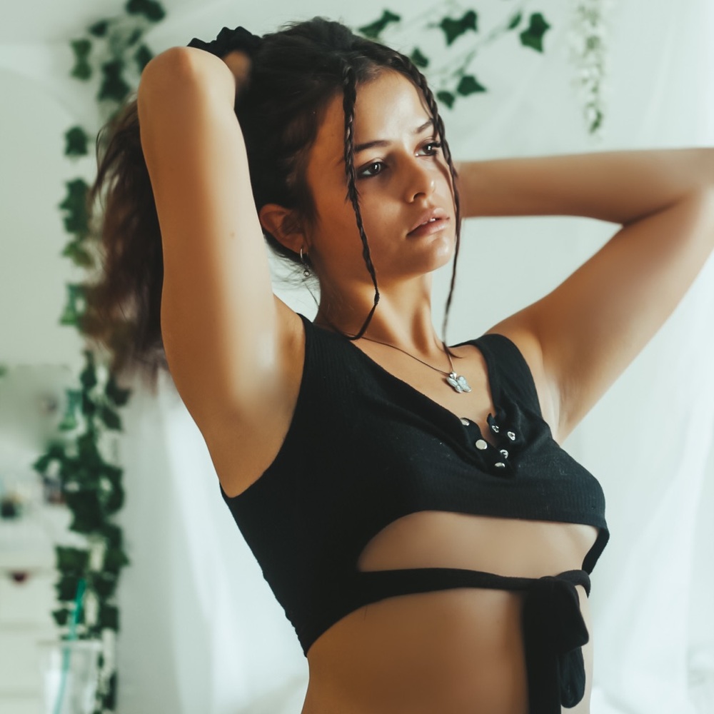 Crop Top Black Shirt